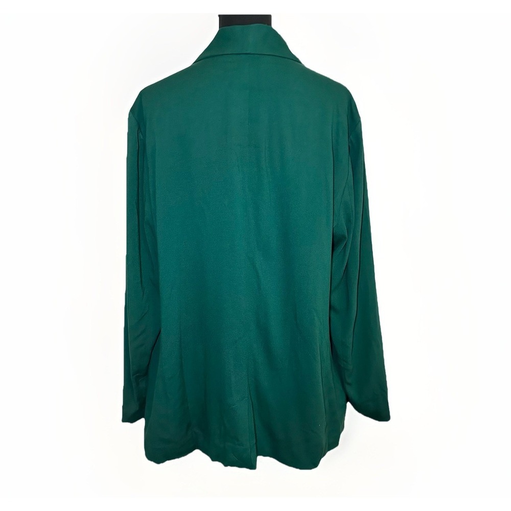J Jill Blazer Lined Jacket Hunter Green Boxwood Pockets Women's SIZE XL - Picture 4 of 15